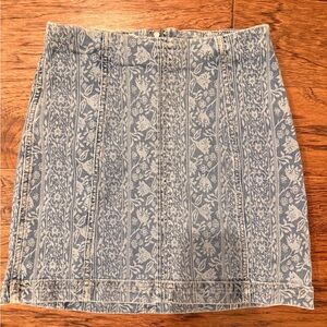 FP Movement by Free People Blue Jean Patterned Mini Skirt